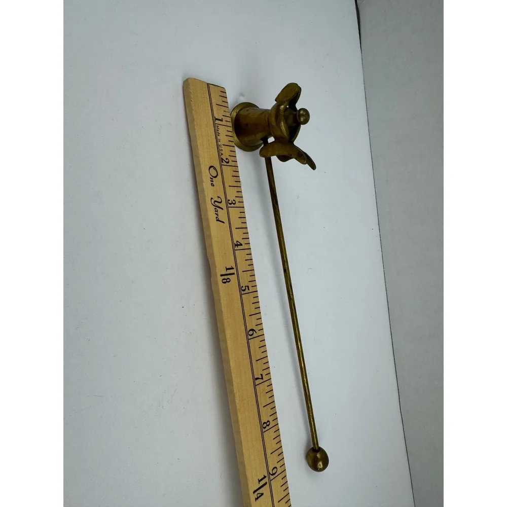 Vintage Brass Angel Candle Holder and Snuffer Set Made in India Gold Taper 2pc